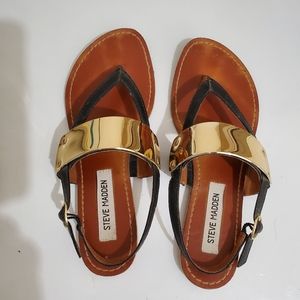 Steve Madden gold band sandals